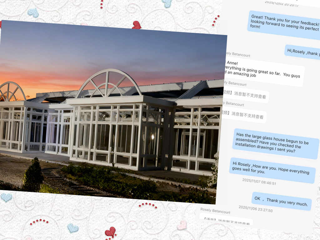 Gewächshaus Hochzeitslocation Installation In Florida Im Gange